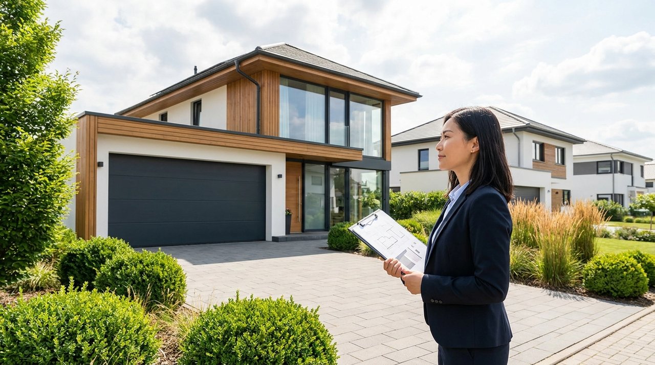 Architectural render of a REALTOR evaluating a Langley, BC home in Willoughby or Walnut Grove, for AG. Song REALTOR®