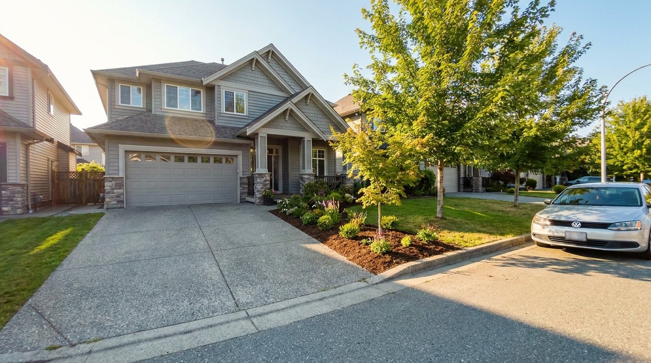 Candid phone photo of a well-kept detached home in Langley, BC being evaluated, for AG. Song REALTOR®