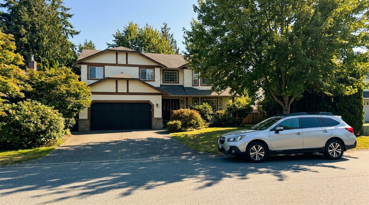 Candid phone photo of a detached house for sale in Walnut Grove, Langley, BC, for AG. Song REALTOR®