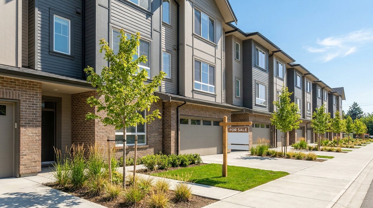Townhomes for sale in Langley Architectural render of new townhomes for sale in Willoughby, Langley, BC, for AG. Song REALTOR®