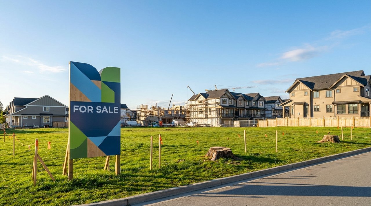 Architectural render of a vacant development lot for sale in a Surrey, BC growth area, for AG. Song REALTOR®
